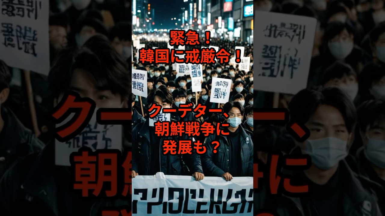 🚨緊急🚨韓国に戒厳令！クーデター、朝鮮戦争に発展も？ #韓国 #尹大統領 #朝鮮 #北朝鮮 #第三次世界大戦 #国会 #野党 #議員 #ソウル #韓国戒厳令 #韓国大丈夫 #トランプ #バイデン